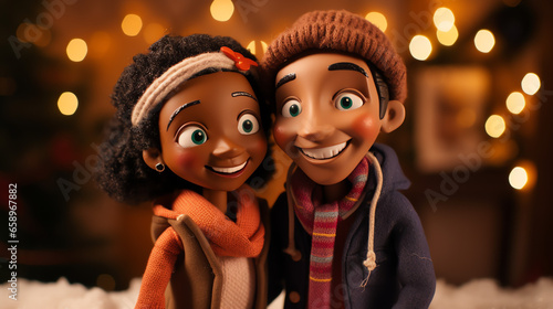 Cute young couple - Miniatur Puppen, Claymation, Animation