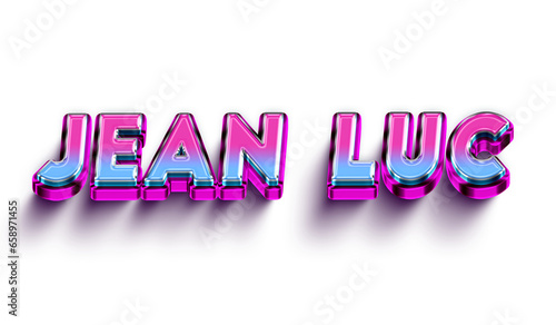 Jean luc Colorful 3d Abstract Text name