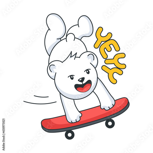 Skateboarding Bear 