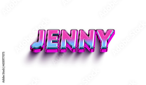 Jenny Colorful 3d Abstract Text name