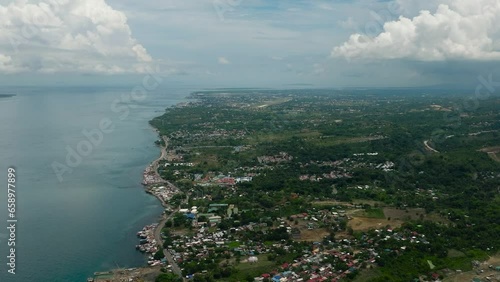 Town village in coastline in Zamboanga Peninsula. Mindanao, Philippines. photo