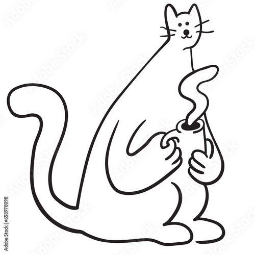 doodle, illustration, animal, vector, pet, kitten, cartoon, cat, cute, humor, icon set, meow, icon, domestic cat, design, sketch, friendship, graphic, paw, simple, sitting, collection, kitty, set, bla