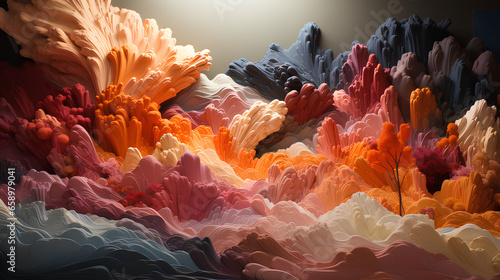 Color field painting claymation