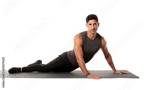 Showcasing Poise in Comfortable Attire on isolated background