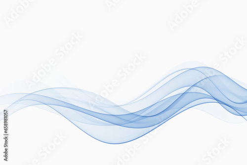 Blue wavy line flow,transparent abstract design element,wave vector.