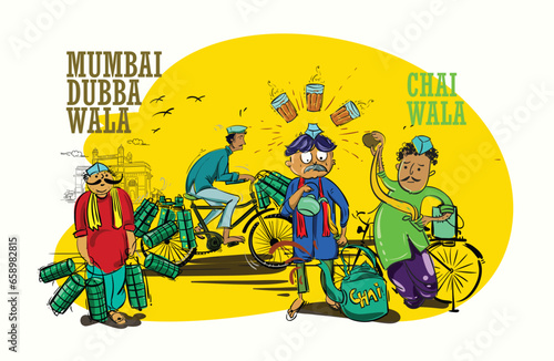 Mumbai people street tea-selling people