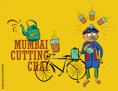 Mumbai people street tea-selling people