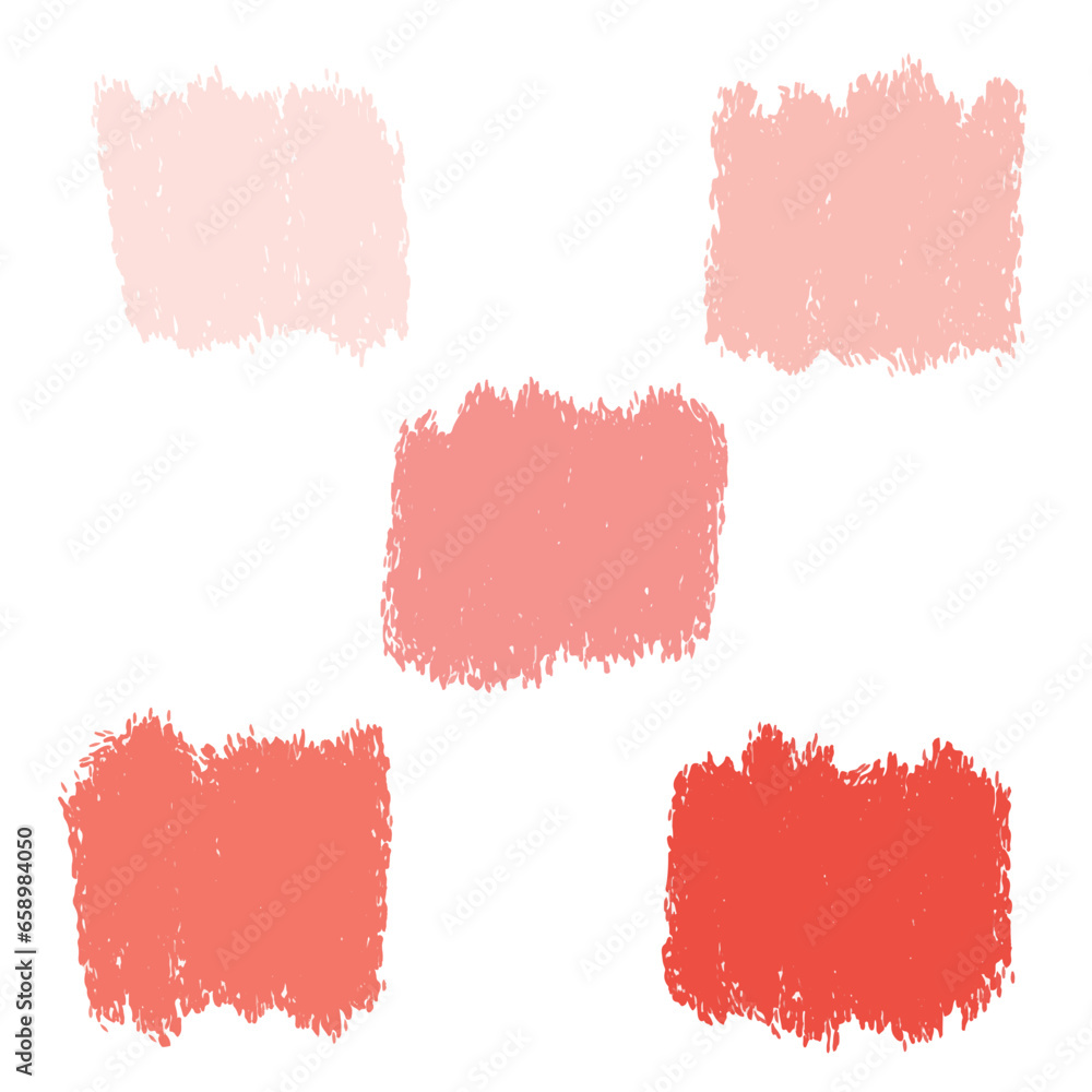 Set of different paint brush strokes in trend colors with grunge texture. Artistic design elements isolated on white background. vector illustration Set of different paint brush strokes in trend colors with grunge texture. Artistic design elements isolated on white background. vector illustration
