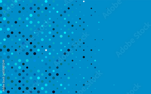 Light Blue  Green vector template with circles. Blurred bubbles on abstract background with colorful gradient. Pattern of water  rain drops.