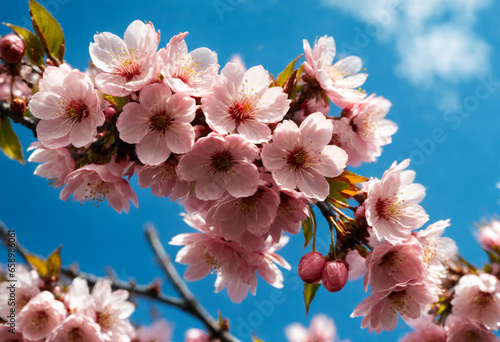 Pink cherry blossom flower ...