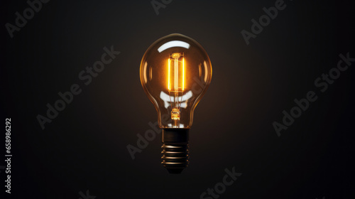 An old-fashioned light bulb