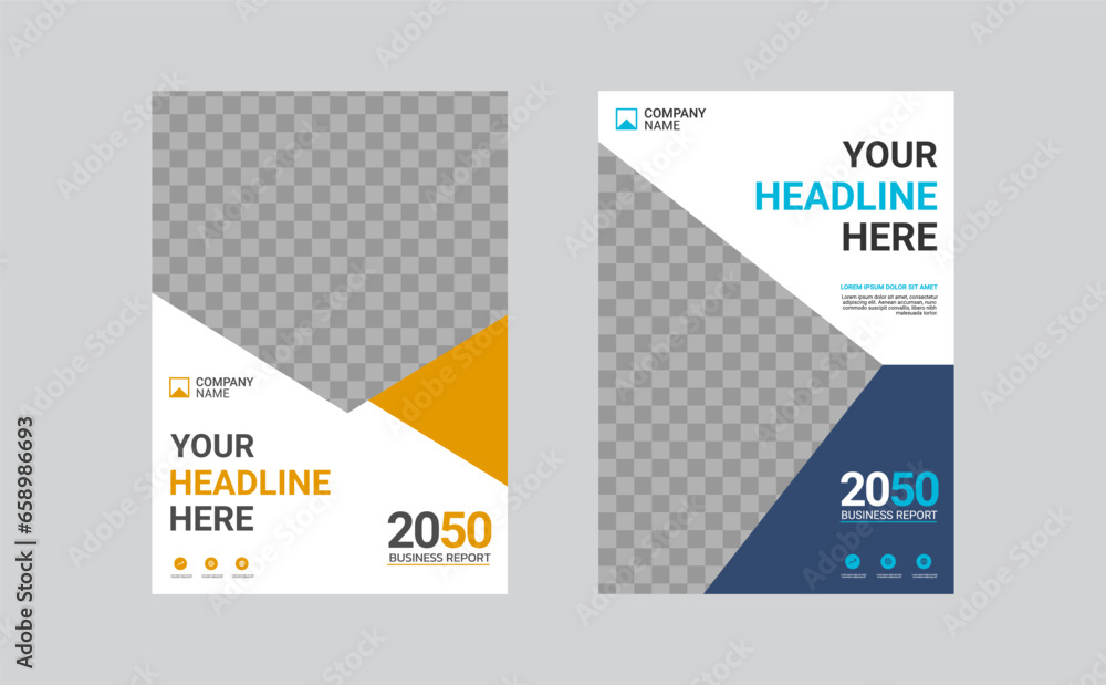 Modern business annual report template Modern business annual report template