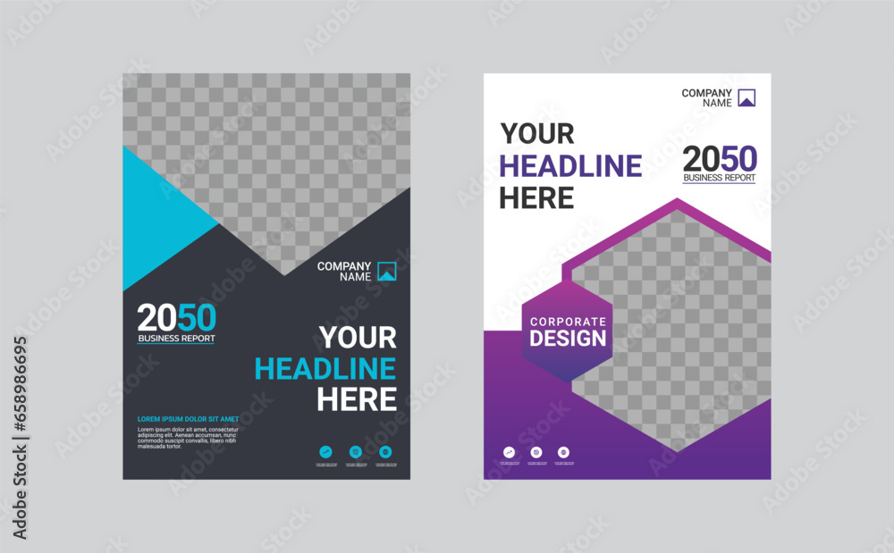 Modern business annual report template Modern business annual report template