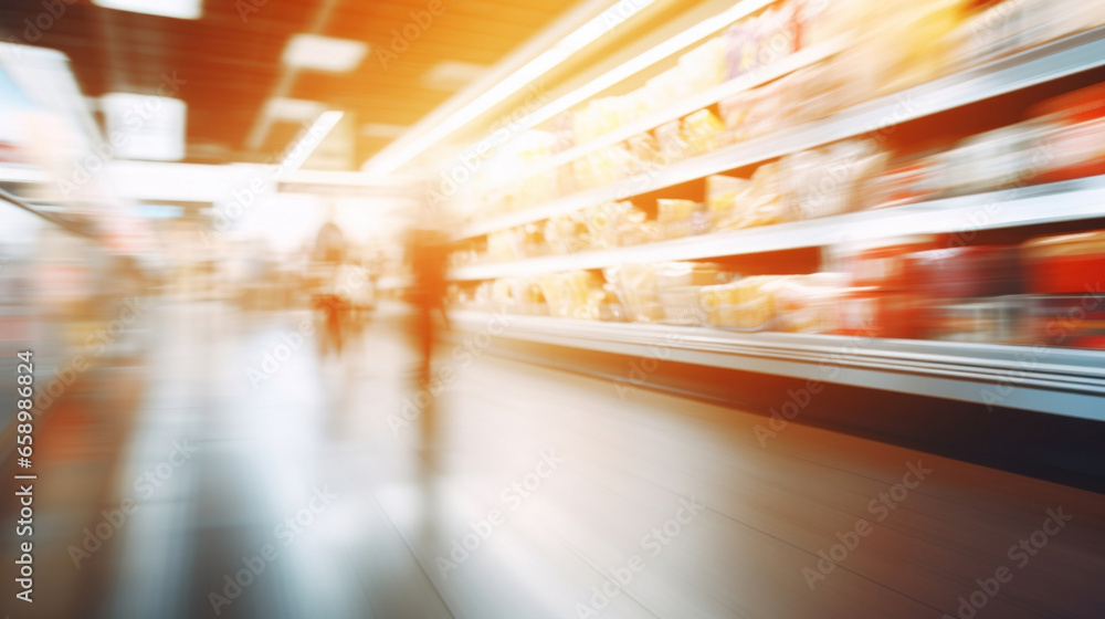 Blurry background with supermarket Blurry background with supermarket