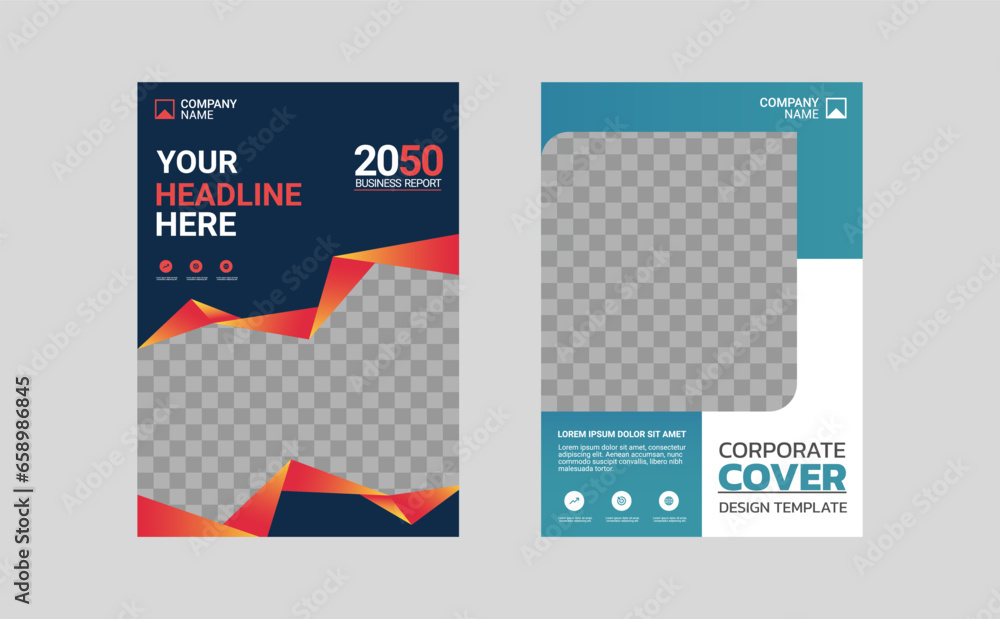 Modern business annual report template Modern business annual report template