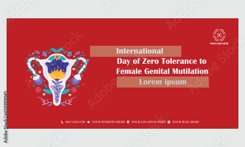 Simple flat victor International Day of Zero Tolerance to Female Genital Mutilation design