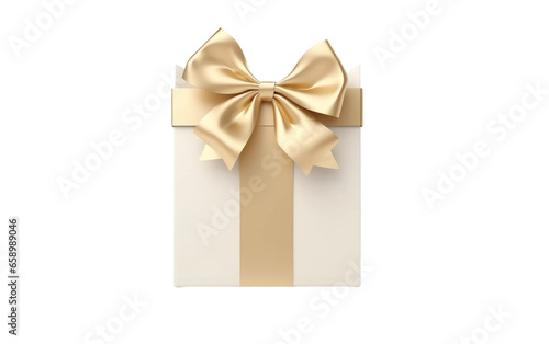 Chic Small Paper Bag Adorned with Gold on isolated background © Muhammad