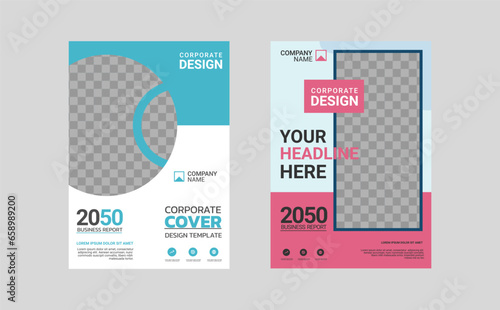 Modern business annual report template