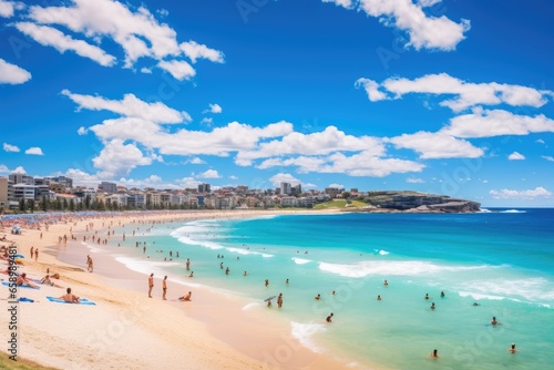 Beach in San Sebastian  Costa Brava  Catalonia  Spain  Bondi Beach in Sydney  New South Wales  Australia  AI Generated
