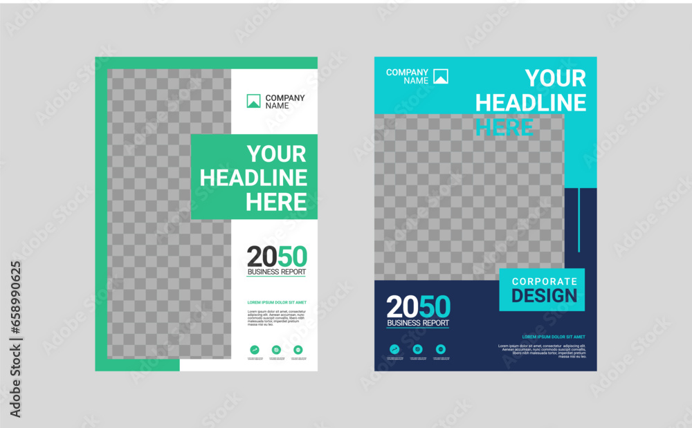 Fototapeta premium Creative corporate book cover design