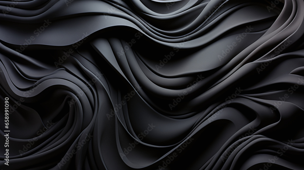 Dark, sinuous fibers performing a complex, abstract 3D dance of shapes. Dark, sinuous fibers performing a complex, abstract 3D dance of shapes.