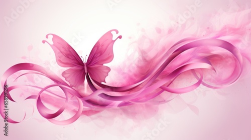 Pink  background for Breast Cancer Month  promoting awareness and support