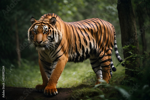 Amazing bengal tiger in the nature.