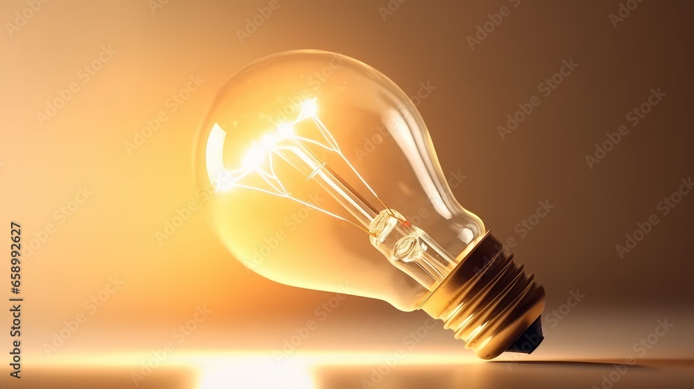 Idea concept. Light bulbs on white background