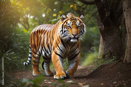 Amazing bengal tiger in the nature.
