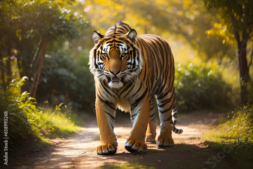 Amazing bengal tiger in the nature.