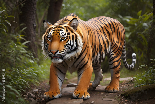 Amazing bengal tiger in the nature.