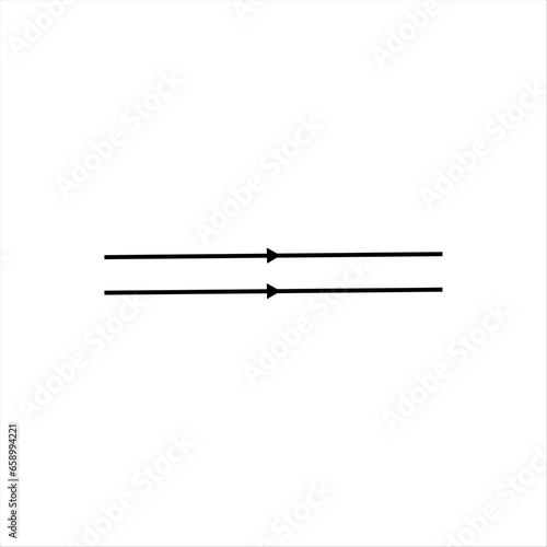 two black parallel lines in a small box