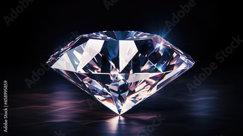 Beautiful diamond on a black background