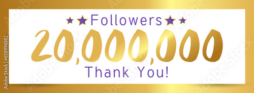 Vector Banner Followers Thank you announcement 1 million viewers, follow, fans, greeting, celebration, 2millions