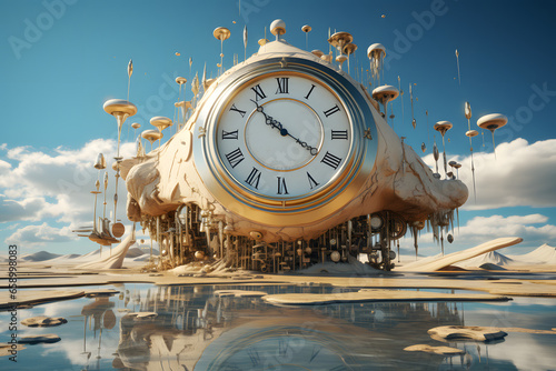 golden clock in the sky