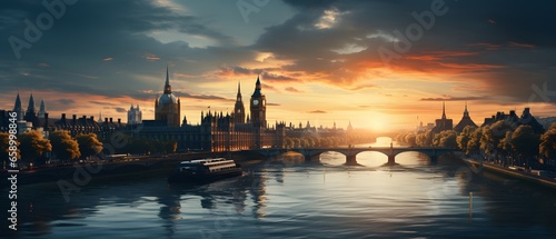 a picture showing the skyline of london,  © visuallabel