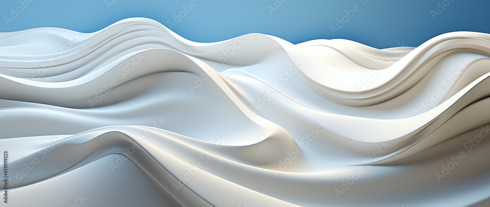 Obraz premium White muscular fiber. Abstract 3D Geometrical background