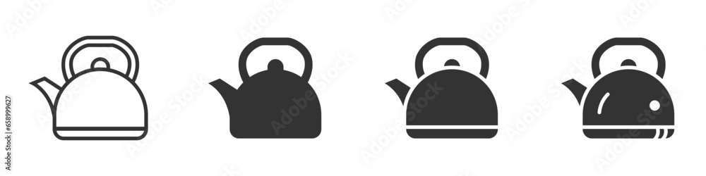 Kettle icon set. Vector illustration Kettle icon set. Vector illustration