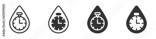 Quick drying icon set. Vector illustration