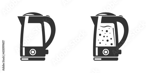 Electric kettle icon. Vector illustration