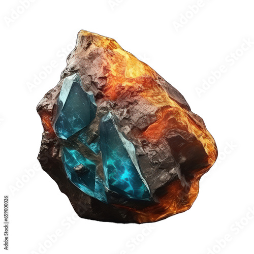 The depicted air element stone mineral appears as a unique, ethereal formation with soft color tones, subtly floating on a transparent background. Generative AI