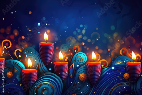 Tableau sur toile Chanukah or the Festival of Lights, (also called Chanukah and Hanukah) Jewish vi
