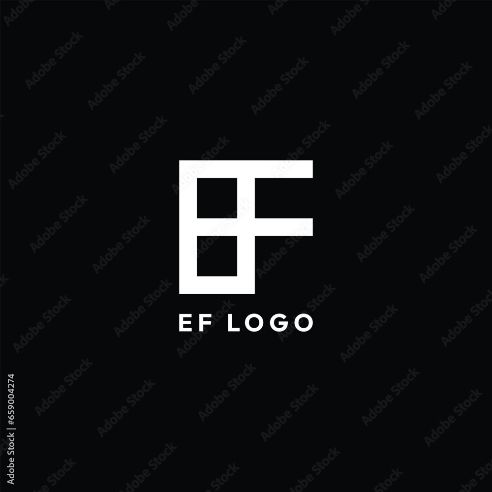Obraz premium EF letters vector monogram logo and iconic symbol