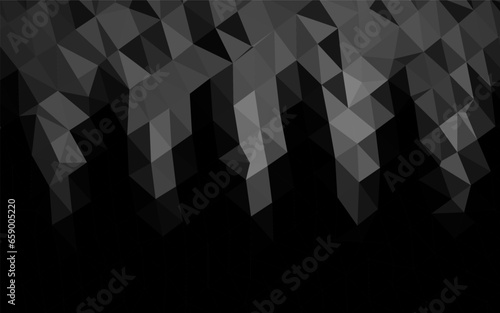 Dark Silver, Gray vector polygonal background. Triangular geometric sample with gradient. Template for a cell phone background.