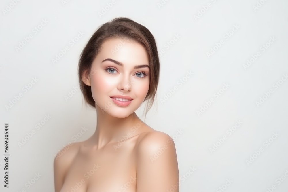 Beautiful young woman with clean fresh skin Girl facial treatment . Cosmetology , beauty and spa . Female model, care concept. Beautiful young woman with clean fresh skin Girl facial treatment . Cosmetology , beauty and spa . Female model, care concept.