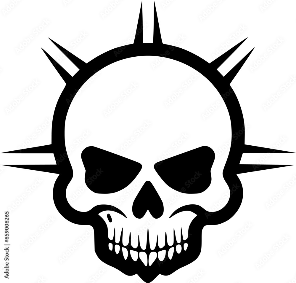 Skull | Black and White Vector illustration Skull | Black and White Vector illustration