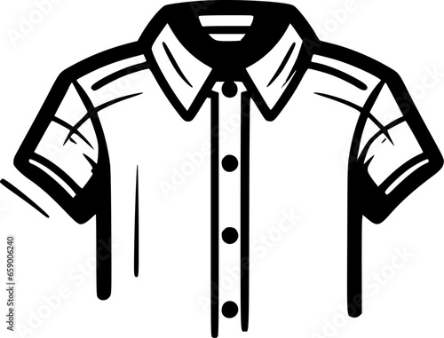 Shirt | Black and White Vector illustration