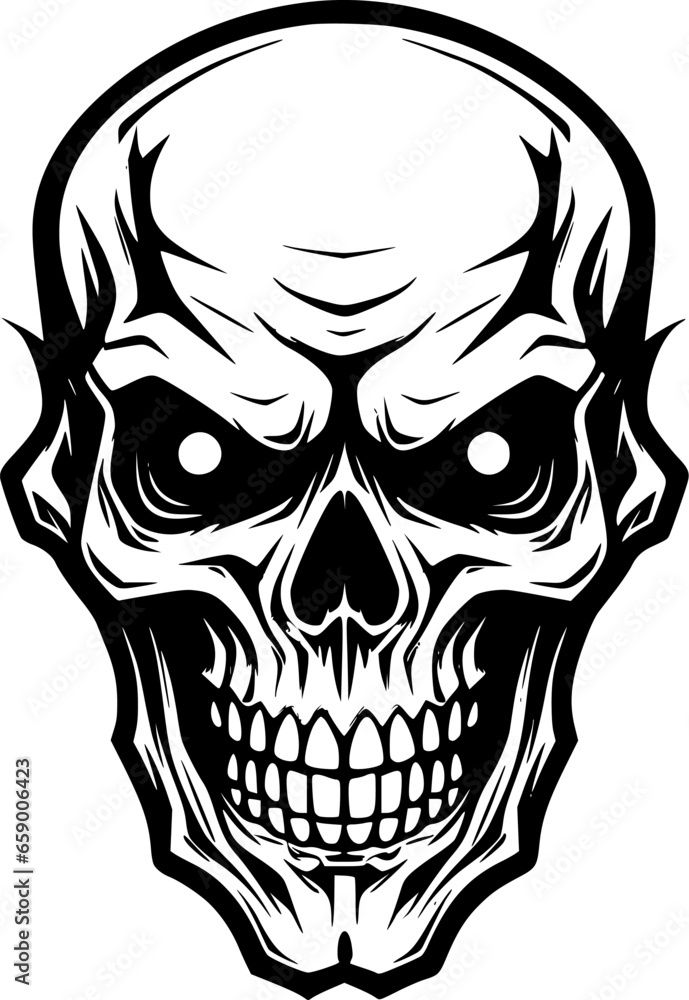 Fototapeta premium Skull - Minimalist and Flat Logo - Vector illustration