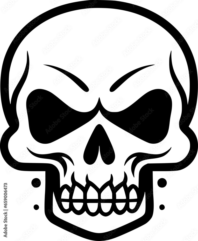 Skull | Minimalist and Simple Silhouette - Vector illustration Skull | Minimalist and Simple Silhouette - Vector illustration