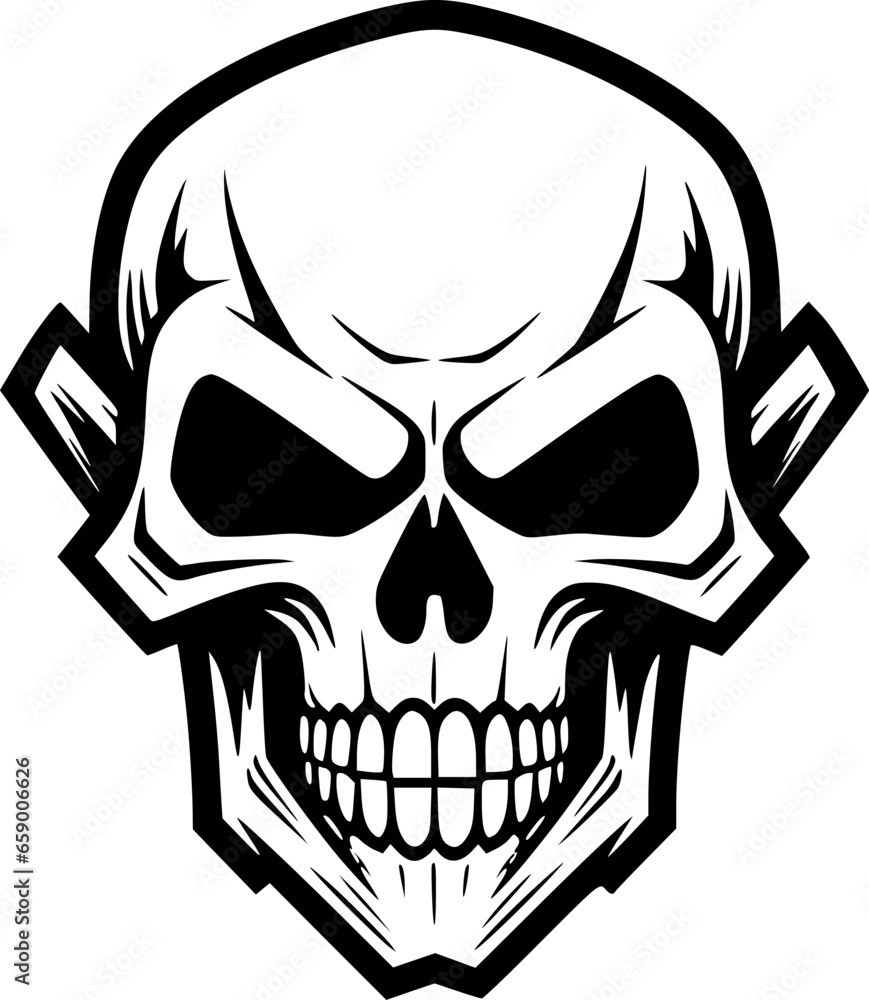 Skull - Minimalist and Flat Logo - Vector illustration Skull - Minimalist and Flat Logo - Vector illustration
